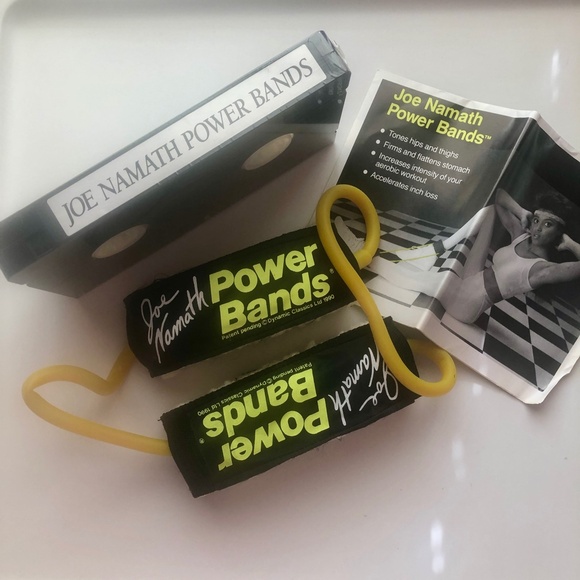JOE NAMATH Power Bands Resistance Exercise Tubing w/30 Min VHS + Fitness Guide - Picture 3 of 16